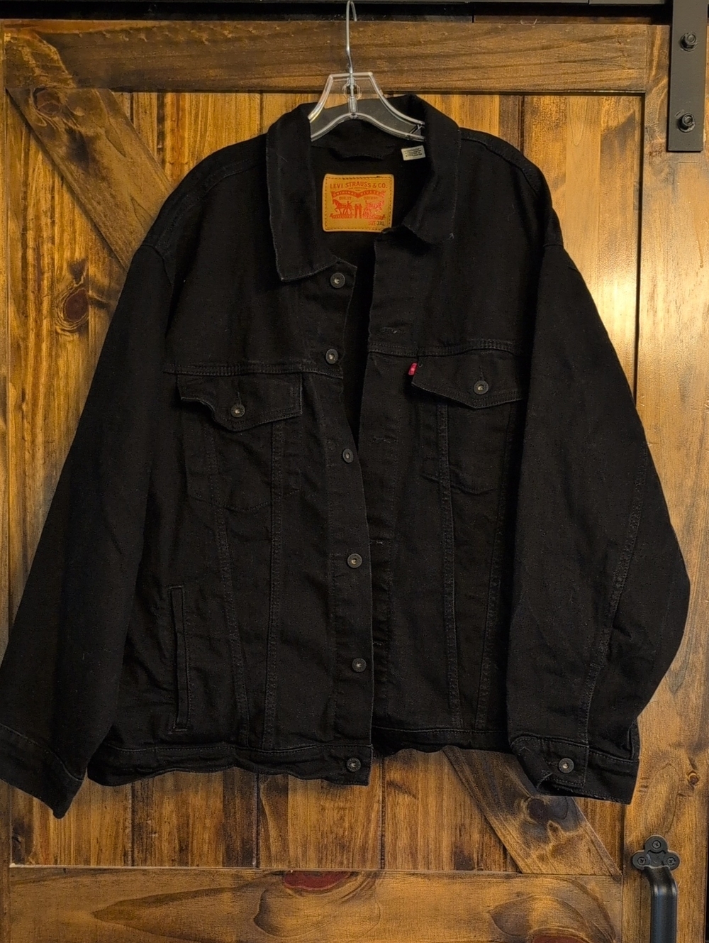 LEVI’S Men's Black Denim Trucker Jean Jacket Sz 3XL